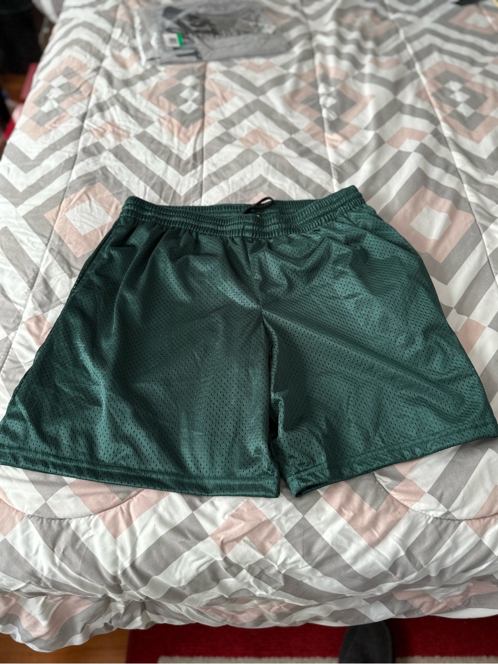 MARKET Studios Green Mesh Athletic Shorts